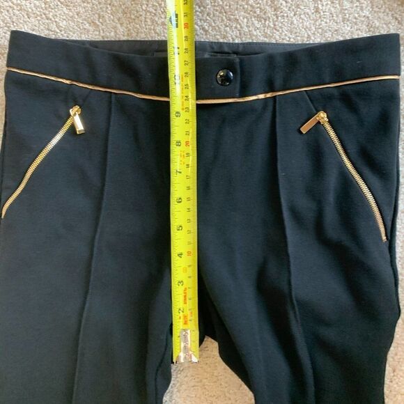 Barbara BUI black crepe & gold waist trim pleated - Picture 9 of 10